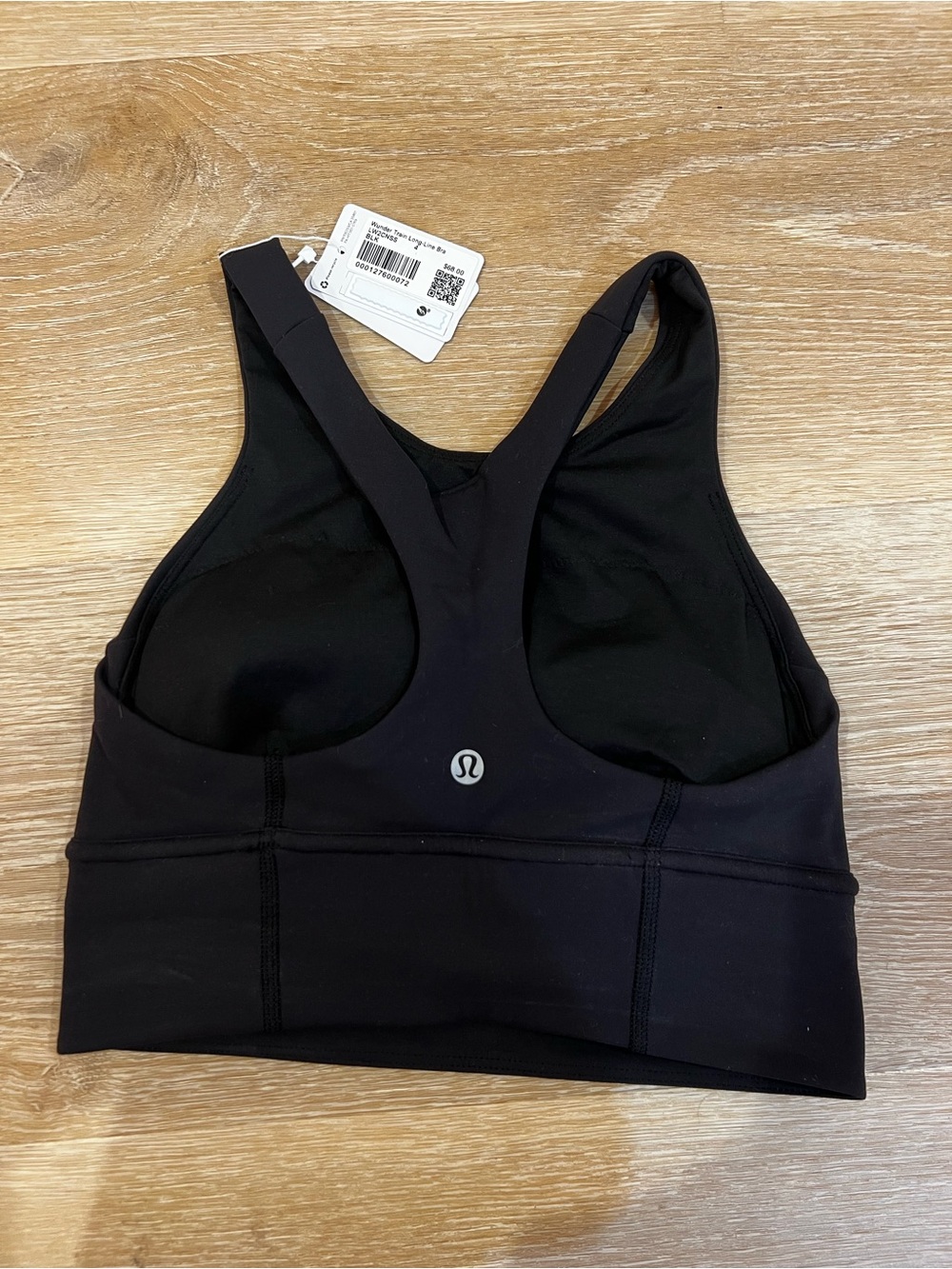 lululemon athletica Black Racerback Sports Bra with Logo size 4 XS